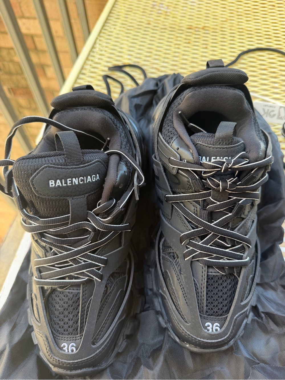 Balenciaga Black Drawstring Logo Dust Bag